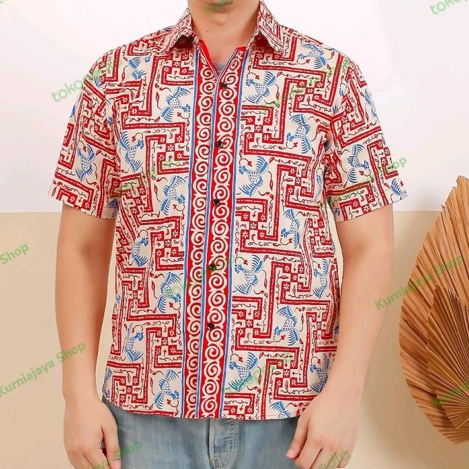 Kemeja batik pria/kemeja pria/baju natal/baju imlek/cheongsam pria
