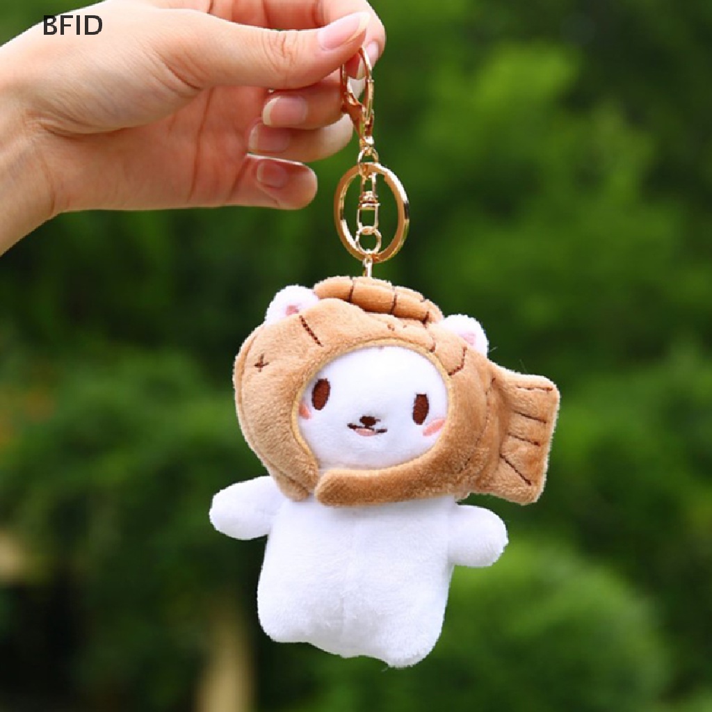 [BFID] 1pc Panda Kecil Plush Taiyaki Ikan Lucu Gantungan Kunci Mainan Lembut Plushie Keychain [ID]