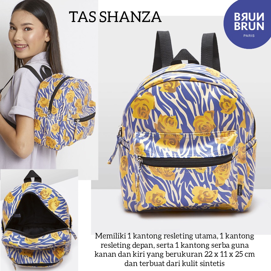TAS SHANZA BRUNBRUN BRUN PARIS PROMO TAS RANSEL PUNGGUNG BACKPACK WANITA BAG