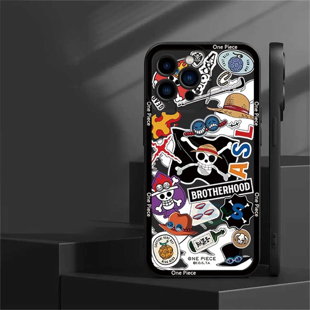 IPHONE Case Kompatibel Untuk Iphone13 Pro Max IPhone11 IPhone12 6 6S 78 Plus One Piece Luffy Brook and the Devil Fruit Casing Ponsel Silikon Lembut Binteacase