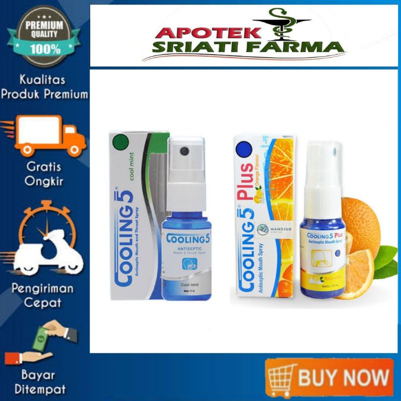 COOLING 5 Spray & COOLING 5 PLUS Spray Obat Sariawan & Sakit Gigi