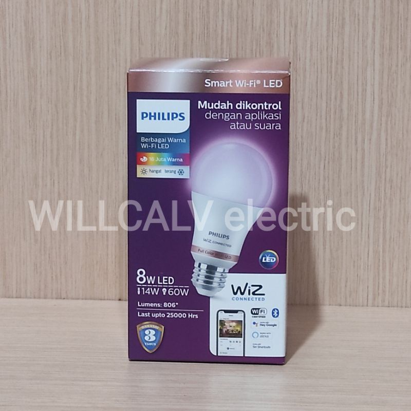 Lampu Philips Smart led WI-FI 8W BLE with Bluetooth COLOUR RGB 16 juta warna