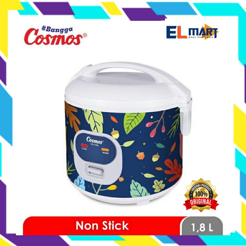 Cosmos magic com rice cooker 1,8L CRJ 3306  CRJ3306 Penanak Nasi 1.8Liter Memasak Menghangatkan Nasi