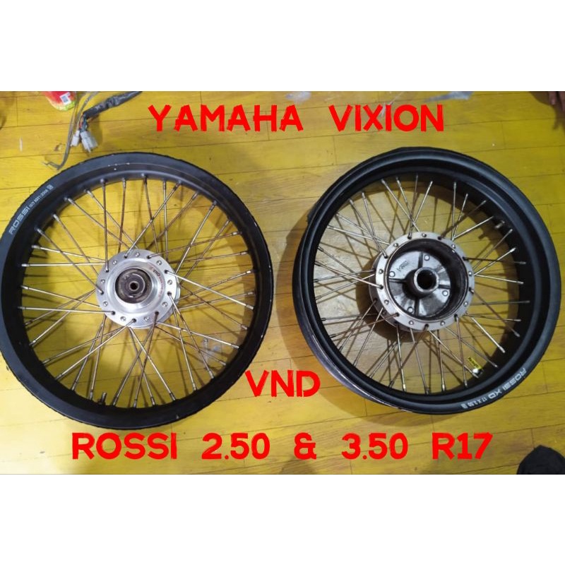 velg yamaha vixion jari jari lebar uk 250 dan 350 r17 2nd copotan tromol vnd
