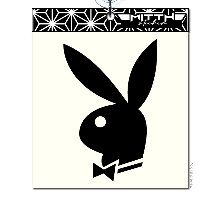 Stiker Kelinci Playboy Rabbit Cutting Sticker Decal Waterproof aksesoris Mobil Motor