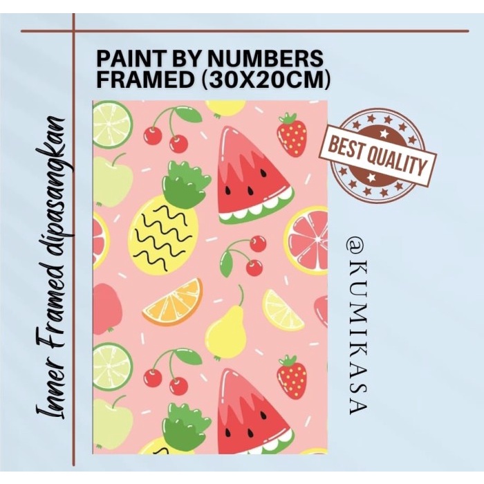 

[TERBARU] DIY painting by number 30x20 kerajinan tangan - Naturaleaves