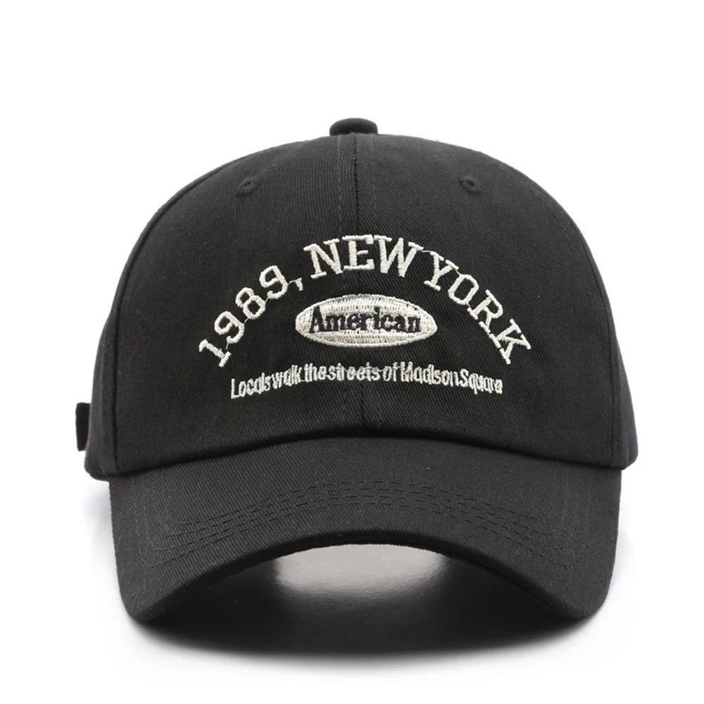 TOPI ACCESORIS PRIA WANITA DEWASA DISTRO BISBOL COSTOM BORDIR NEW YORK 1989 FASHION HAT CASUAL KEREN KOREAN STYLE