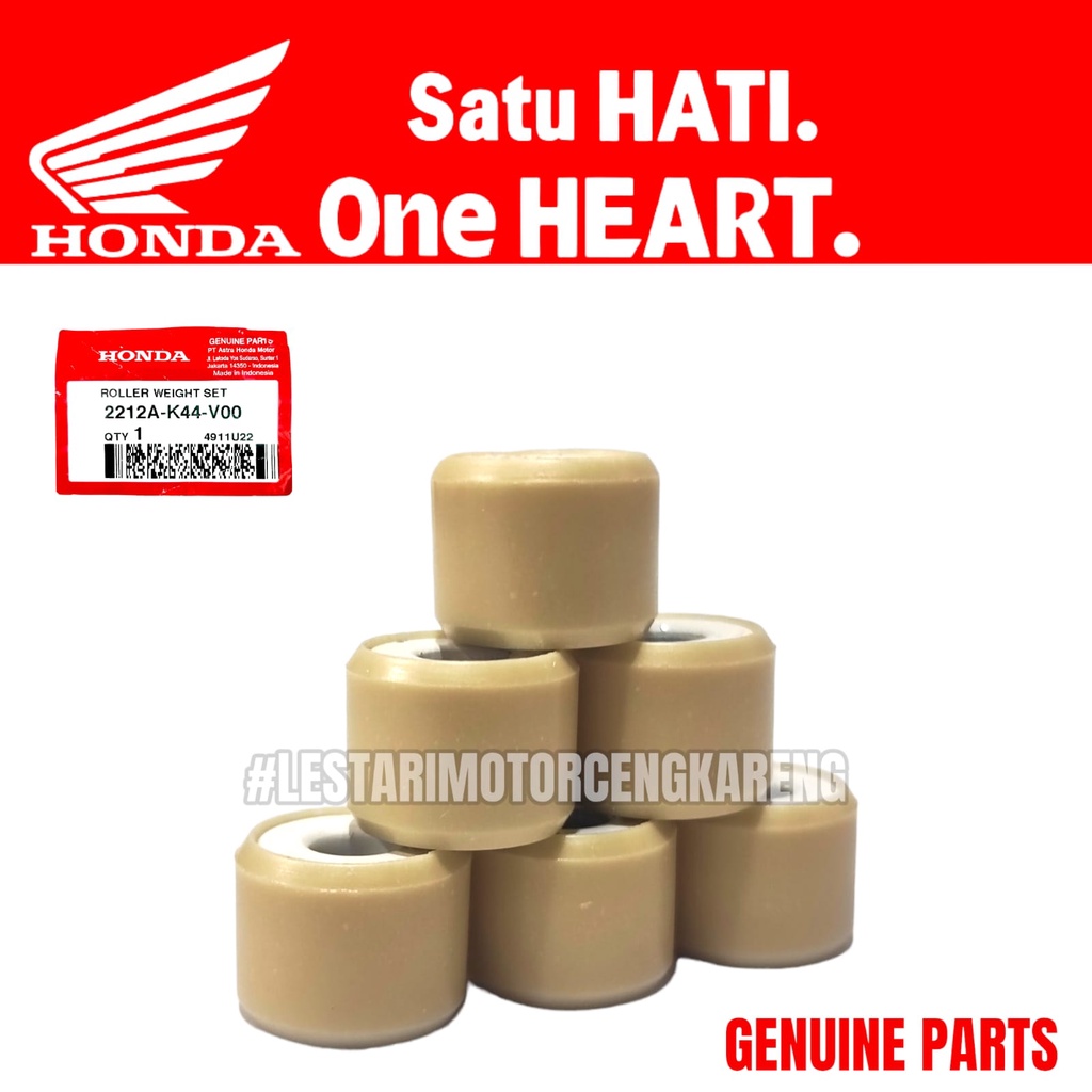 ROLLER WEIGHT HONDA BEAT POP SCOOPY ESP STREET VARIO FI 2212A-K44-V00
