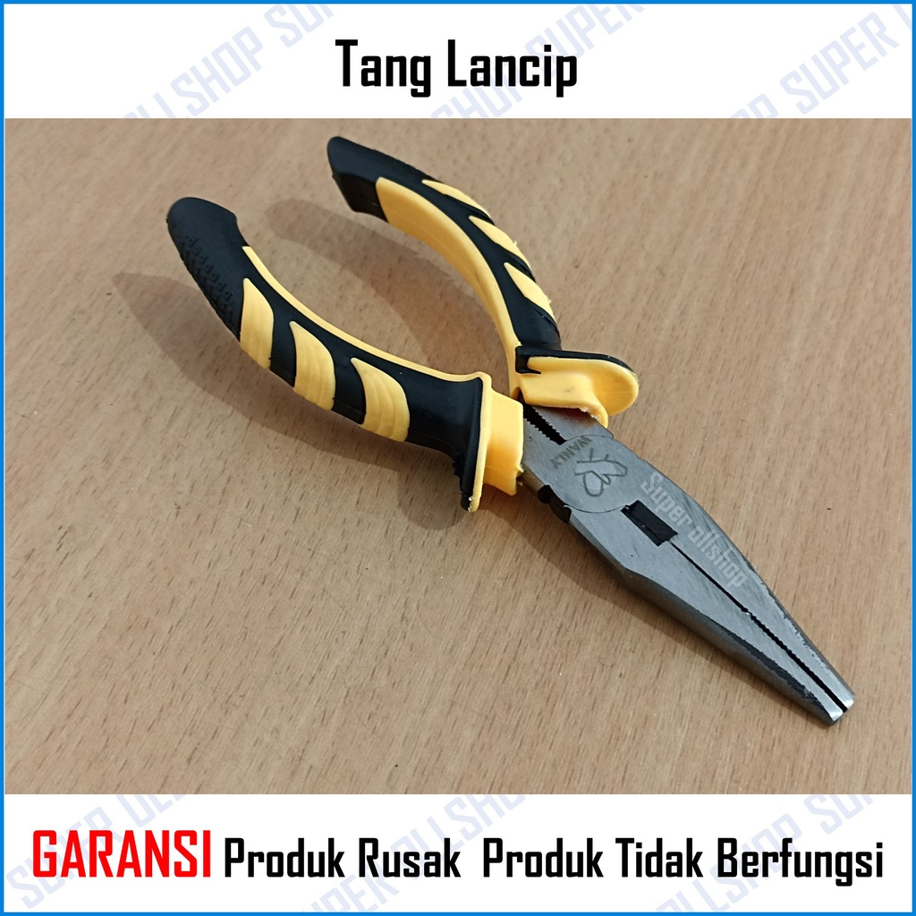 Tang Lancip Cucut Kombinasi Potong Mini Jepit Long Nose Pliers Blister 6 Inch