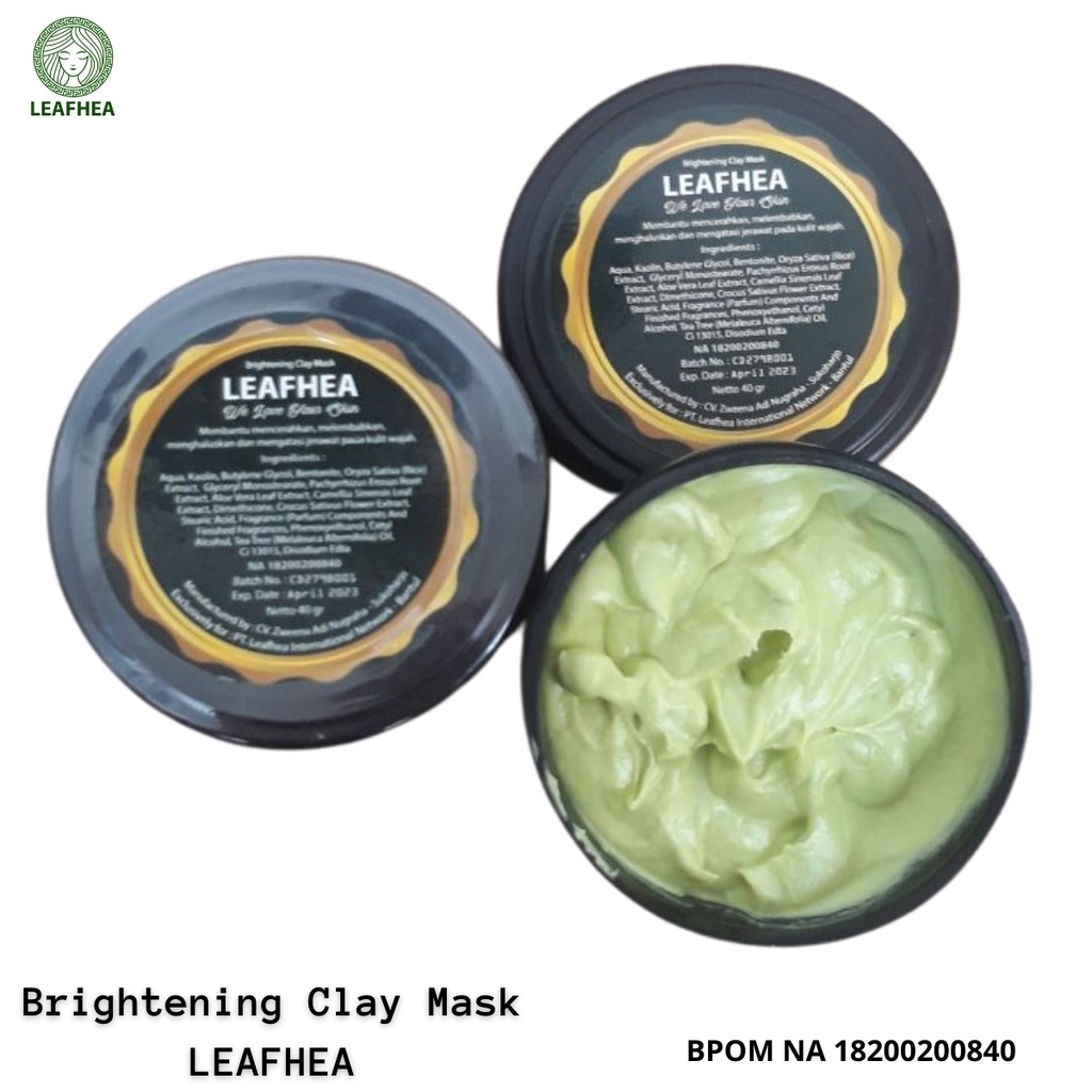 Clay Mask Leafhea - Masker wajah Leafhea | Original