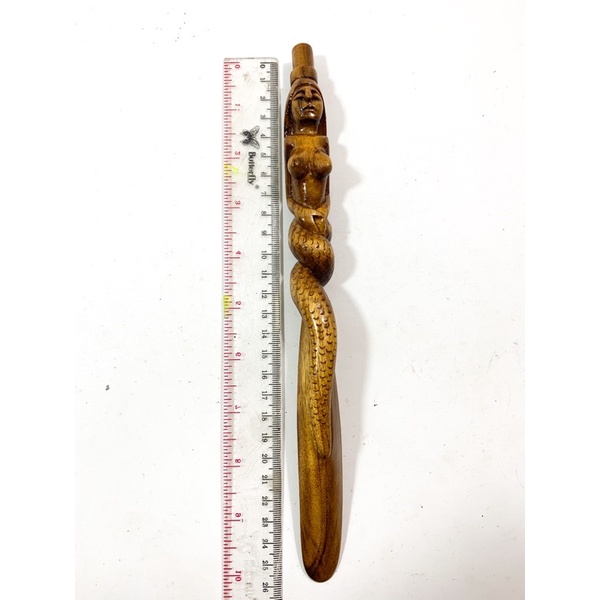 Gagang joran ukir kayu jati model wanita