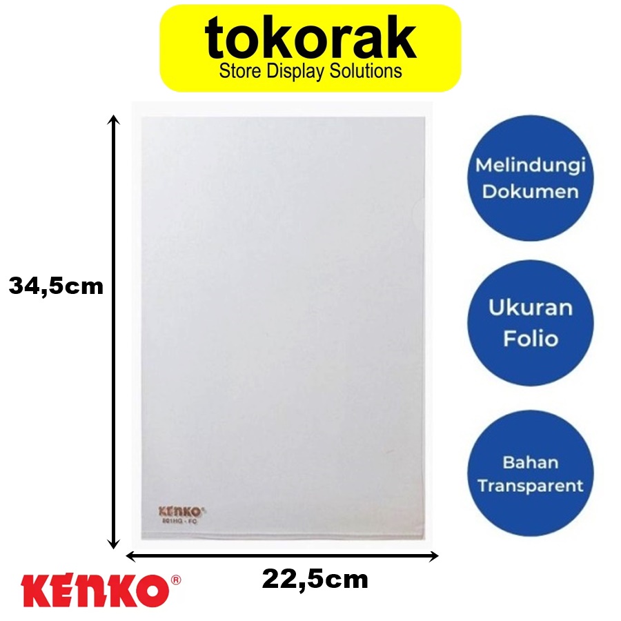 MAP L BENING KENKO CLEAR SLEEVES FOLIO 801 HG SLEEVE 801HG FILE HOLDER