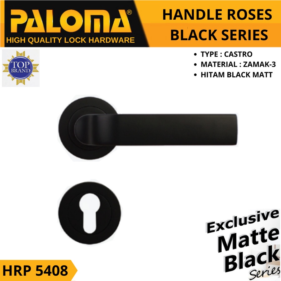HRP 5408 MATTE BLACK PALOMA HANDLE ROSES HITAM HANDLE PINTU GAGANG PINTU SWING