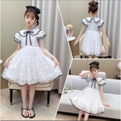 Gaun Dress Pesta Ultah Anak Perempuan Edisi Lebaran Terbaru 2023 Model Kekinian Trendy Dress Anak Br