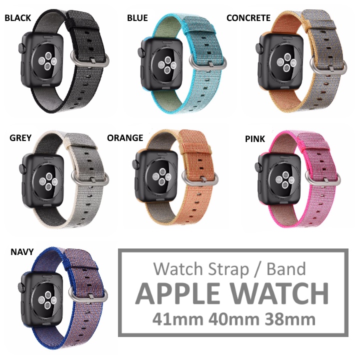 Strap Apple Watch Series 8  7 6 5 4 3 2 1 41mm 40mm 38mm TALI JAM iWatch WOVEN Nylon Canvas Strap Band