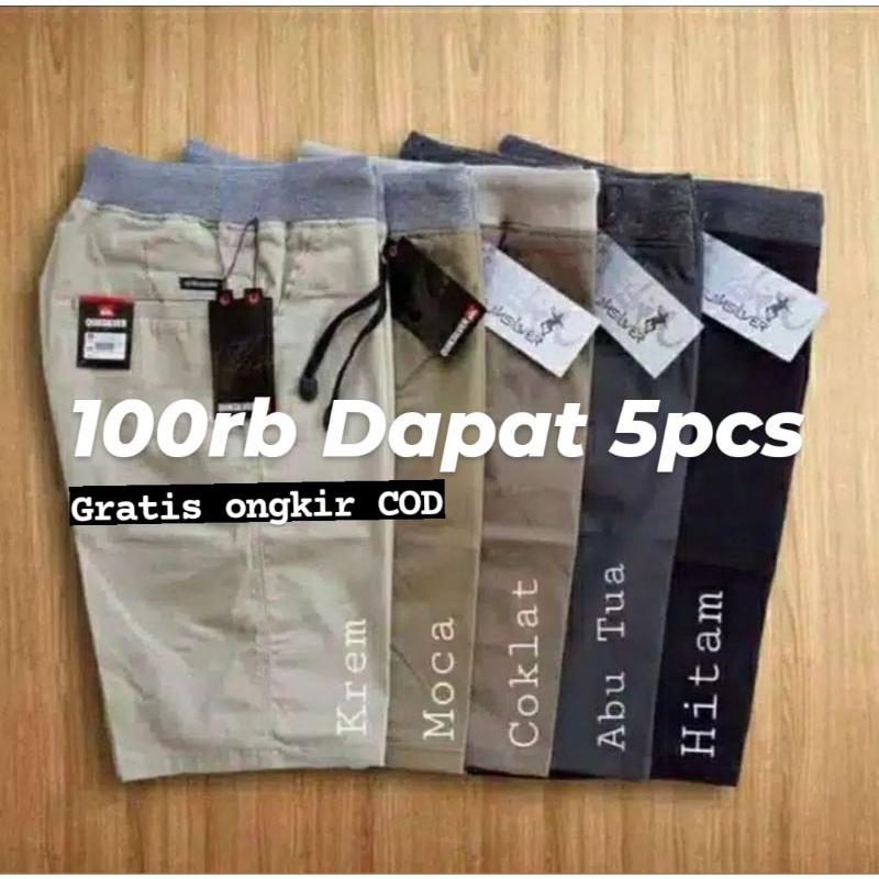 100RB DAPAT 5 CELANA CHINOS CHINO PENDEK RIP JUMBO PRIA DEWASA