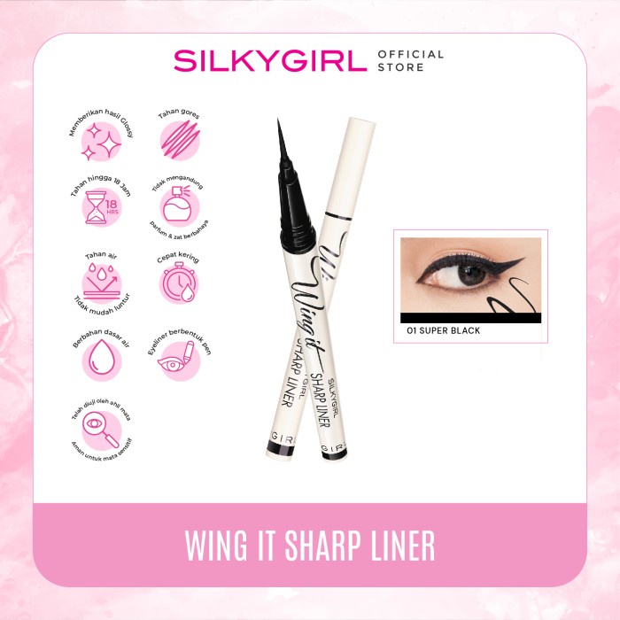 SILKYGIRL Wing It Sharp Liner Super Black