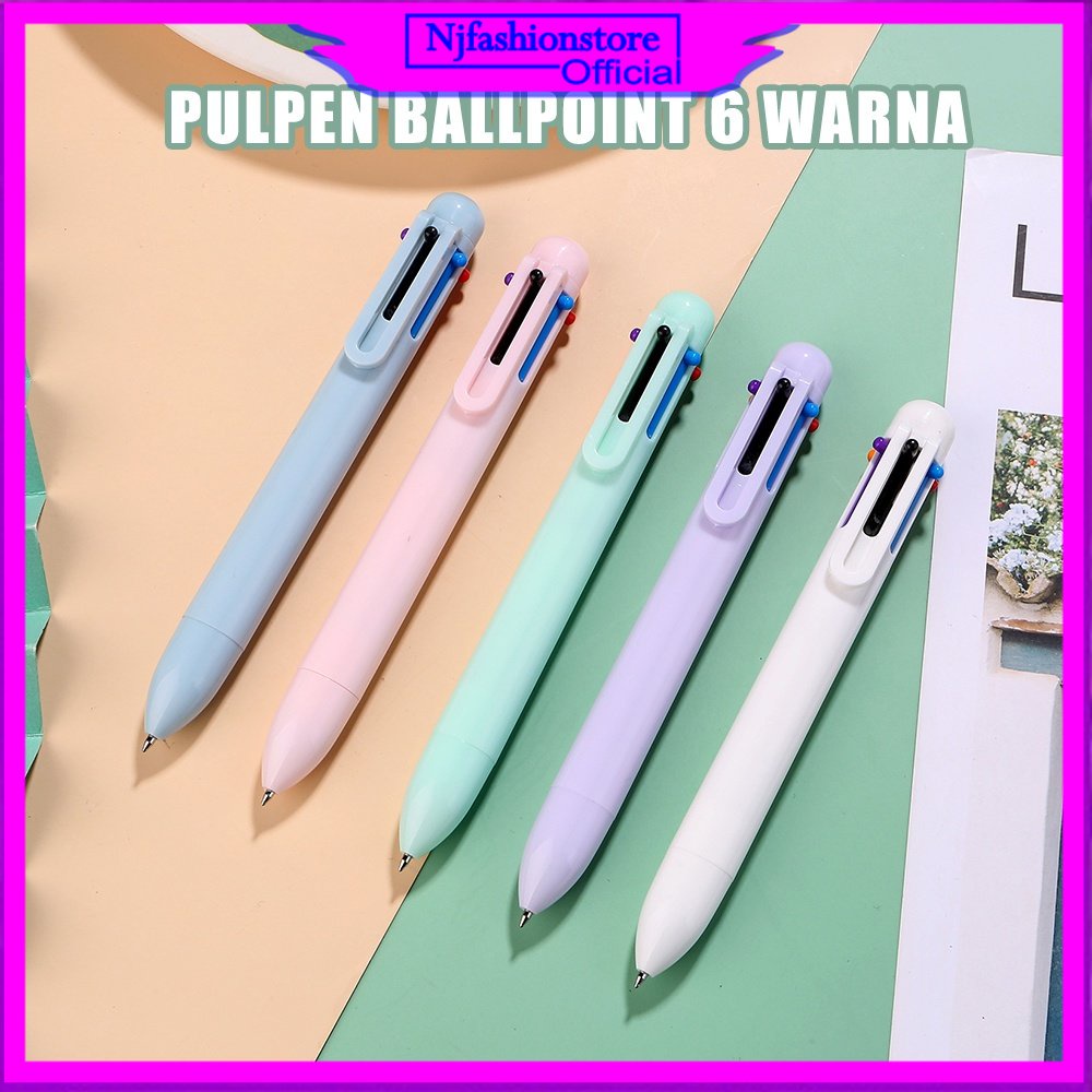

Pulpen Mekanik 6 in1 /pens ballpoint 6 warna/pena mekanik/ Mechanical Colorful Pen NJFS