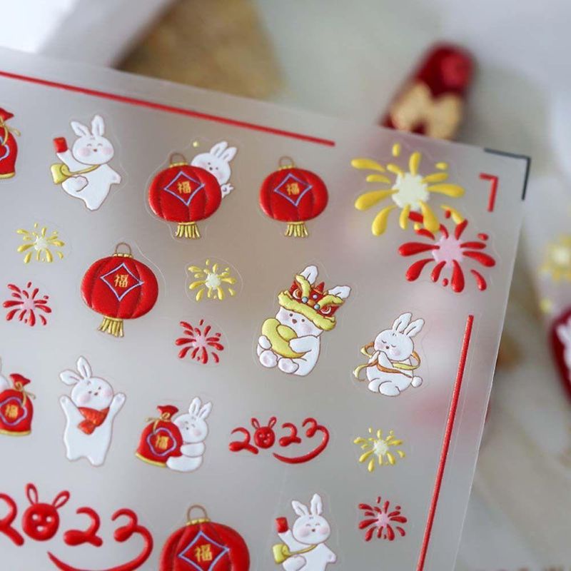 

[Ready Stock] Nail Sticker Chinese New Year / Sticker Imlek Nail