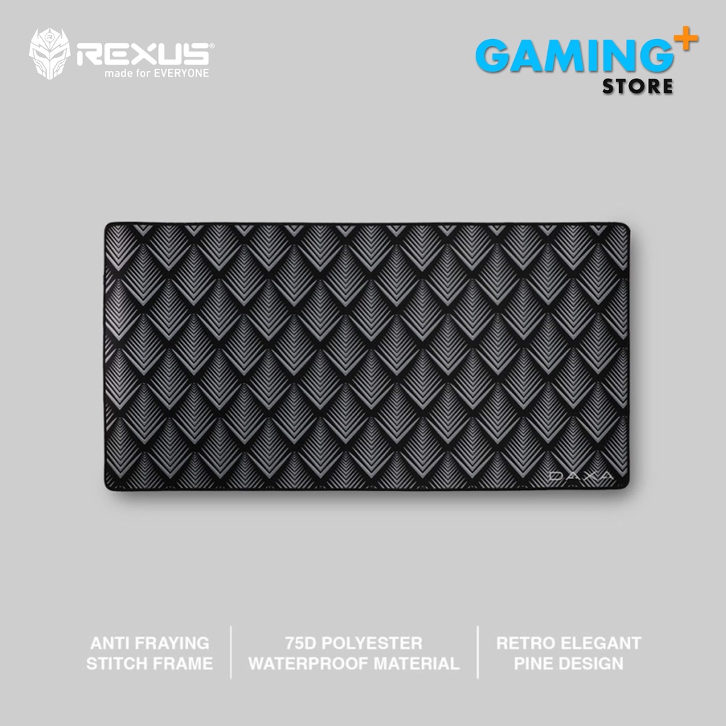 Mousepad Gaming Rexus Daxa Retro Pine Silver Mousemat Cloth XL