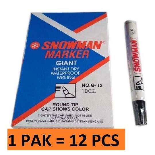 

(12pc) SPIDOL PERMANEN SNOWMAN MARKER G 12 / SEPIDOL PERMANENT AG 12