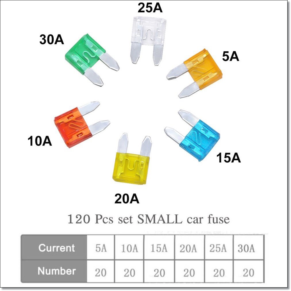 Fuse Blade - Sekering Tancap - Sekering Mobil - 5A 10A 15A 20A 25A 30A- Lengkap Dengan Box Isi 120pcs