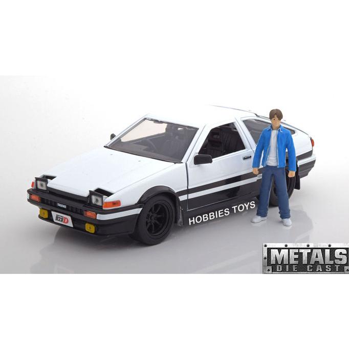 Diecast Jada 1:24 Toyota Trueno (AE86) & Takumi ---MURAH---
