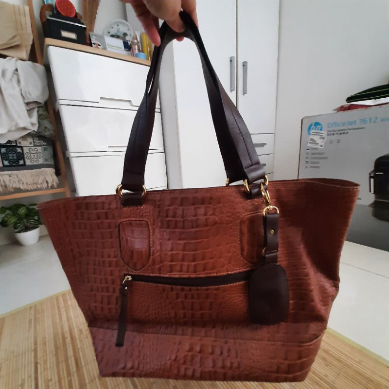 Preloved tote bag Kulit Buaya asli