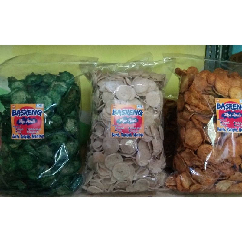 

Basreng Mas Amak All Varian rasa berat 1 kg