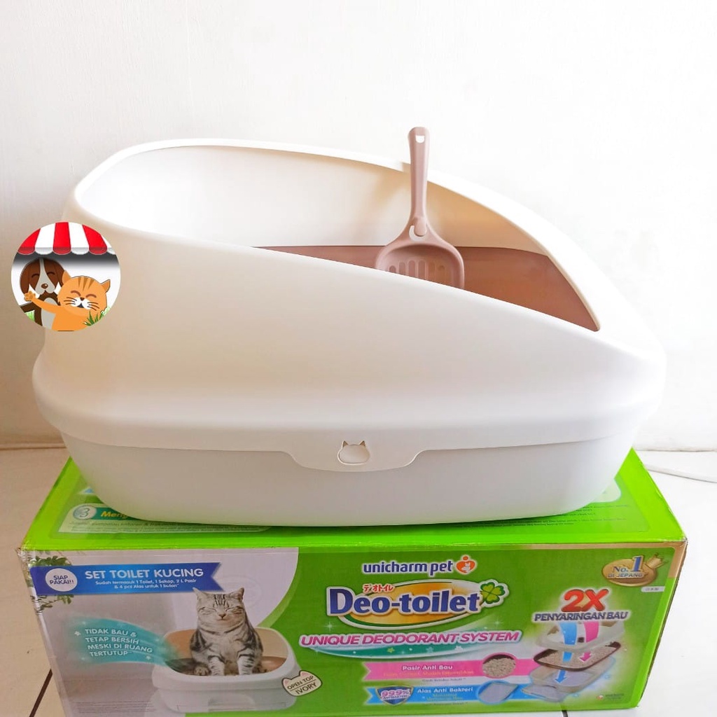 Unicharm Pet Deo Toilet Kucing Open Top Set - Bak Pasir Kucing 1 set