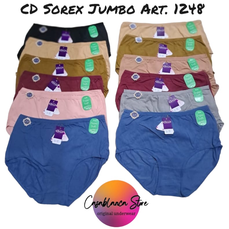 CELANA DALAM WANITA SOREX JUMBO / SIZE BESAR EDISI / EXTRA SIZE EDISI SUPER SOFT (Art. 1248) BERBAHAN SANGAT HALUS &amp; LEMBUT.