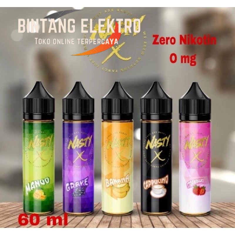 COD ELEKTRONIK KECIL New elektronik Outdoor CAIRAN NASTY VARIASI RASA ISI BOTOL PLASTIK 60ML Ottenteek vaaaapooorrr vaaapeee kompleet siyap pakai My one jaya