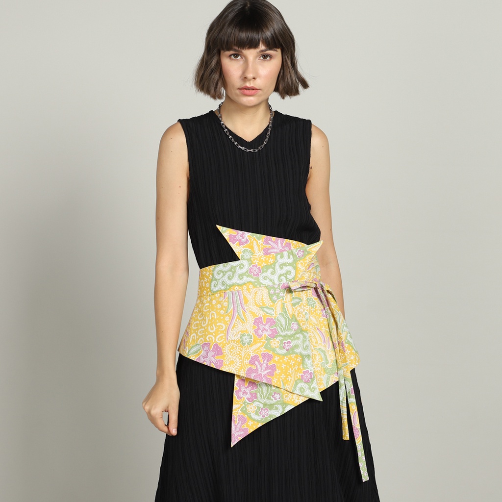 SALLIARA Asymmetric OBI (BELT/SABUK) Batik HONG Sekouwit in Yellow