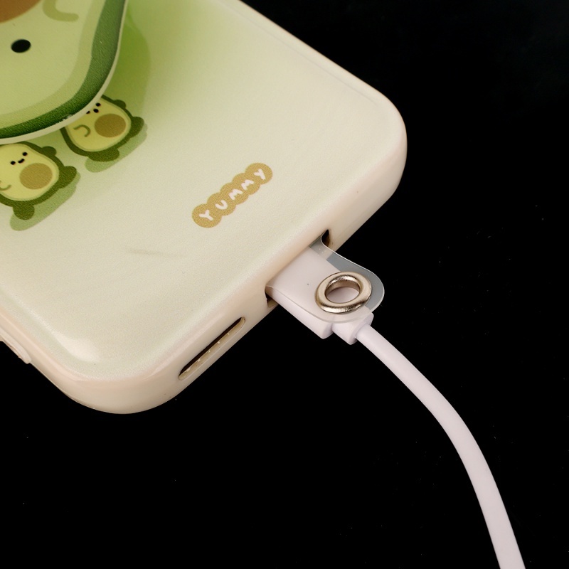 Tab Lanyard Telepon Universal Matte Transparan Untuk Ponsel Tether Kartu Cord Gasket Klip Loop Lubang Gantung Strap Patche