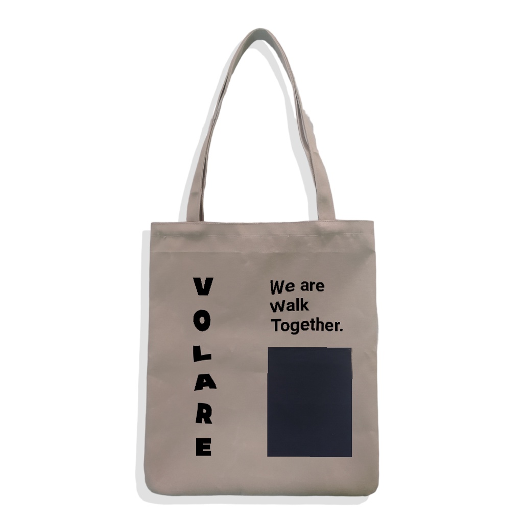 Volare - Tote Bags Kanvas Pria Dan Wanita Walk Together