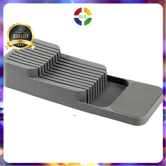 Rak Plastik Tempat Pisau Organizer Dapur Gray COD