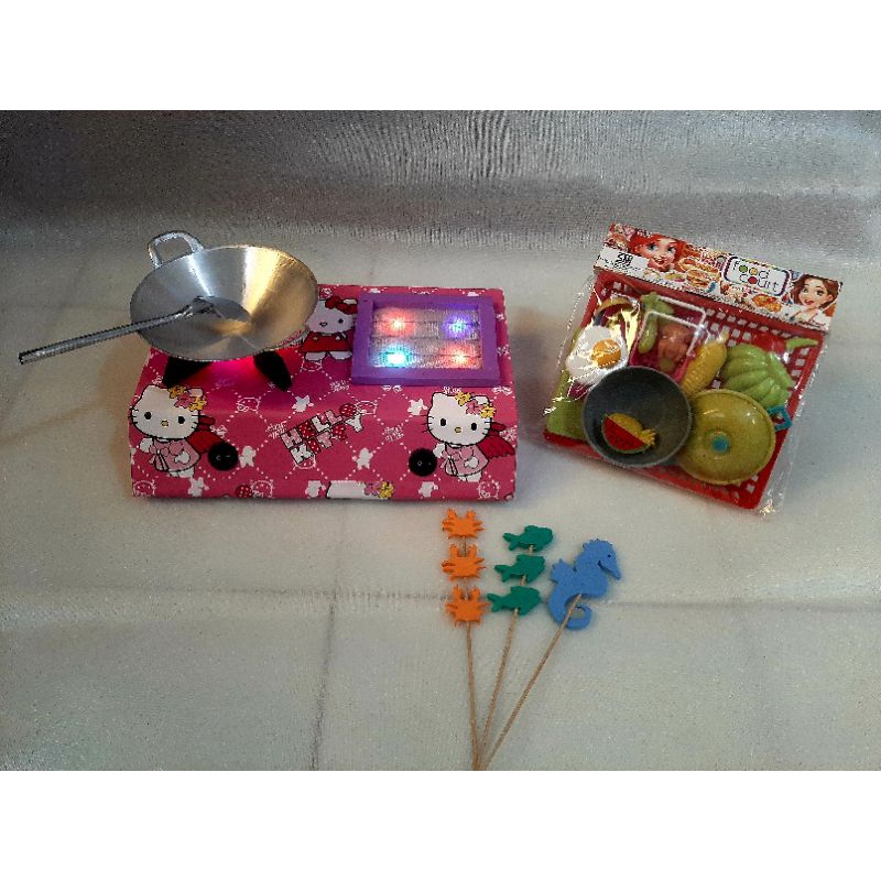 Mainan Kompor Bakaran motif hello kitty