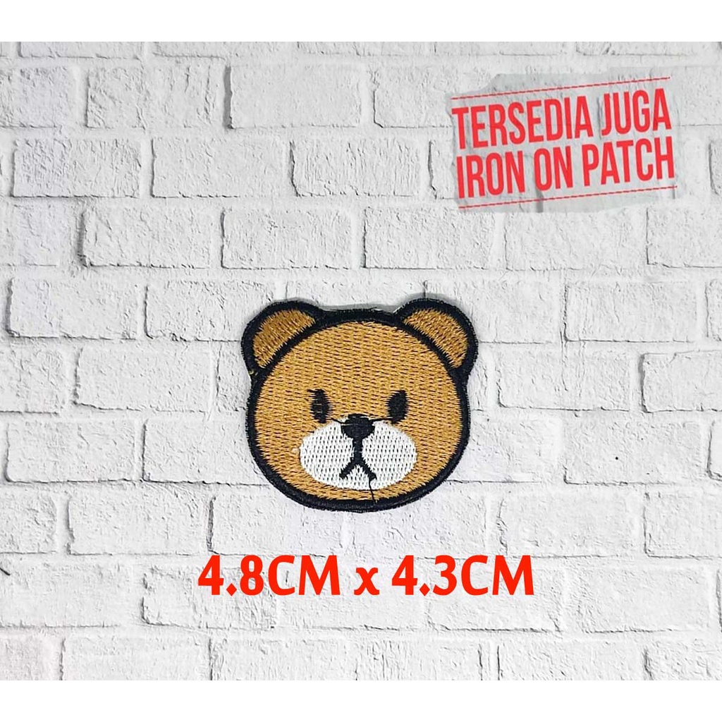 Patch bordir KARAKTER TEDDY BEAR HEAD