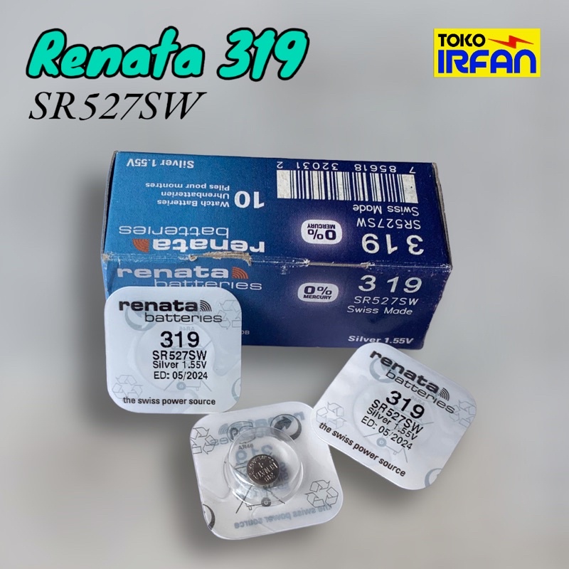 BATERAI RENATA 319 SR527SW ORIGINAL BATERAI JAM TANGAN SR527 LR64