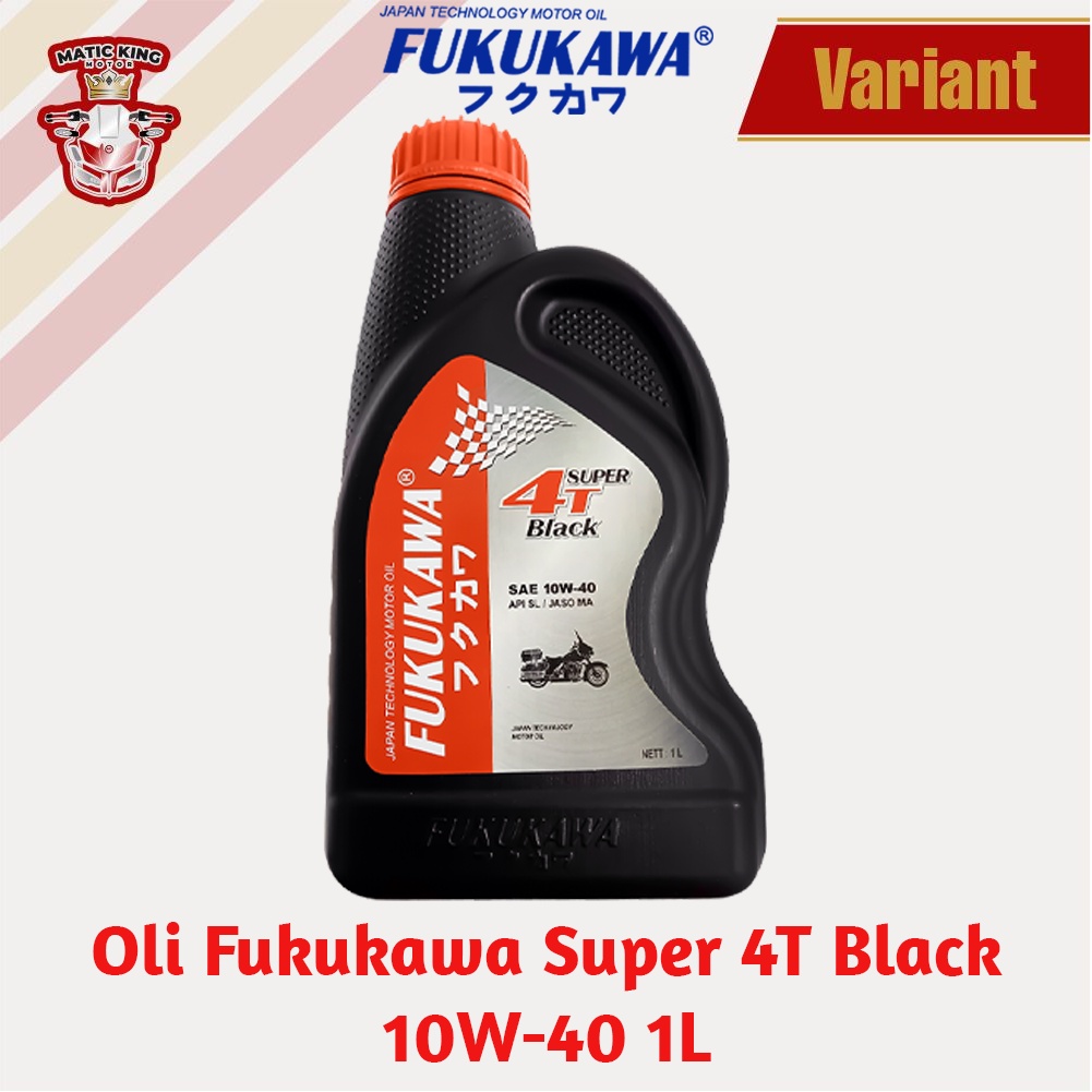 Oli Mesin Super 4T Black 10W-40 API SL/JASO MA 800 ml Fukukawa
