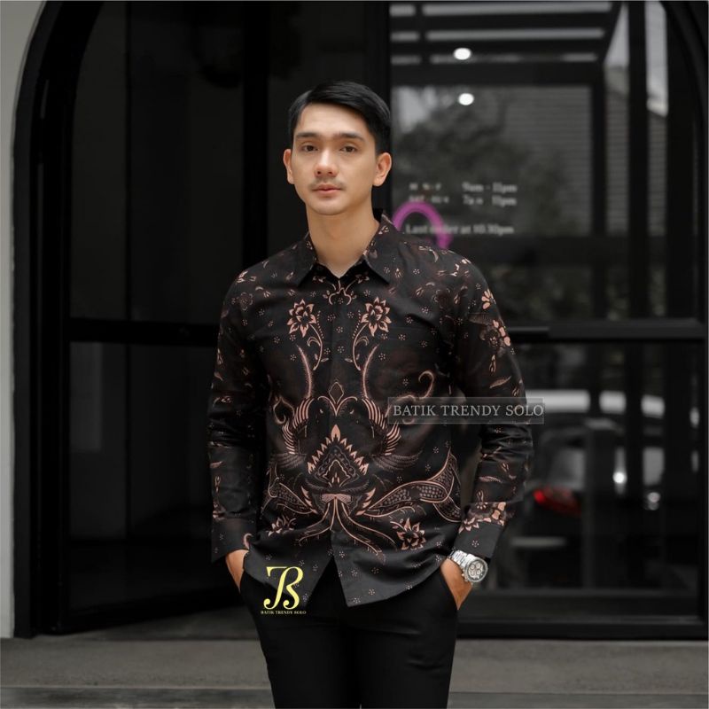 Baju Batik Pria Lengan Panjang / Kemeja Pria Batik Solo / Batik Pria Slimfit