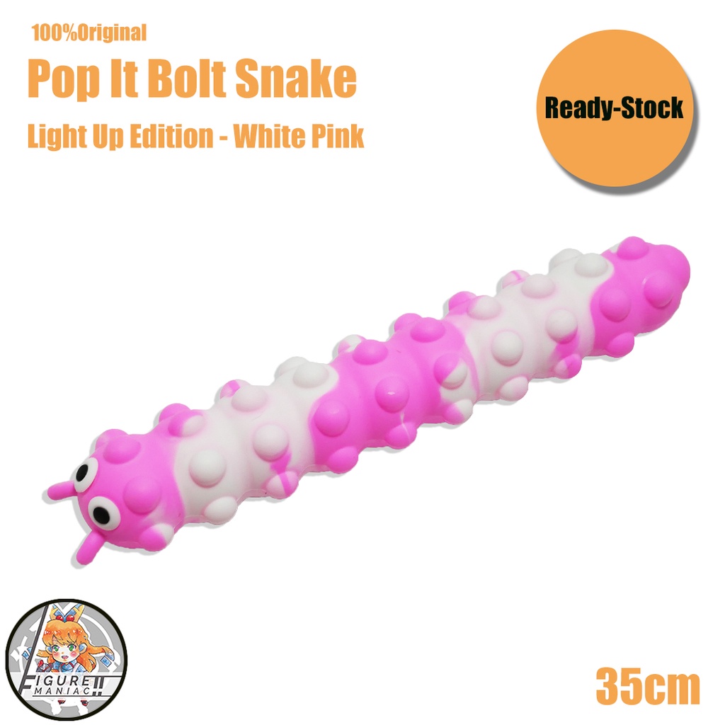 Mainan Anak - Pop It Pop Games Squishy Bolt Snake Edition Pop LED Light UP Mainan Anak Murah Lucu Aman