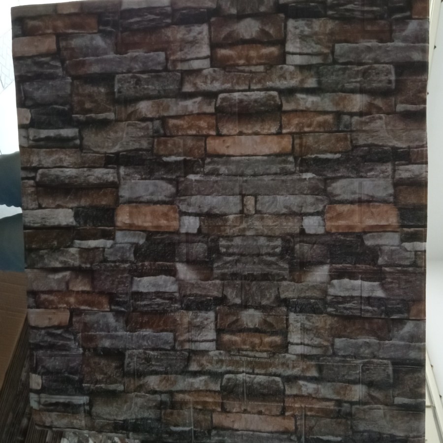 WALLFOAM BATU ALAM 3D TEBAL 5 MM || WALPAPER DINDING