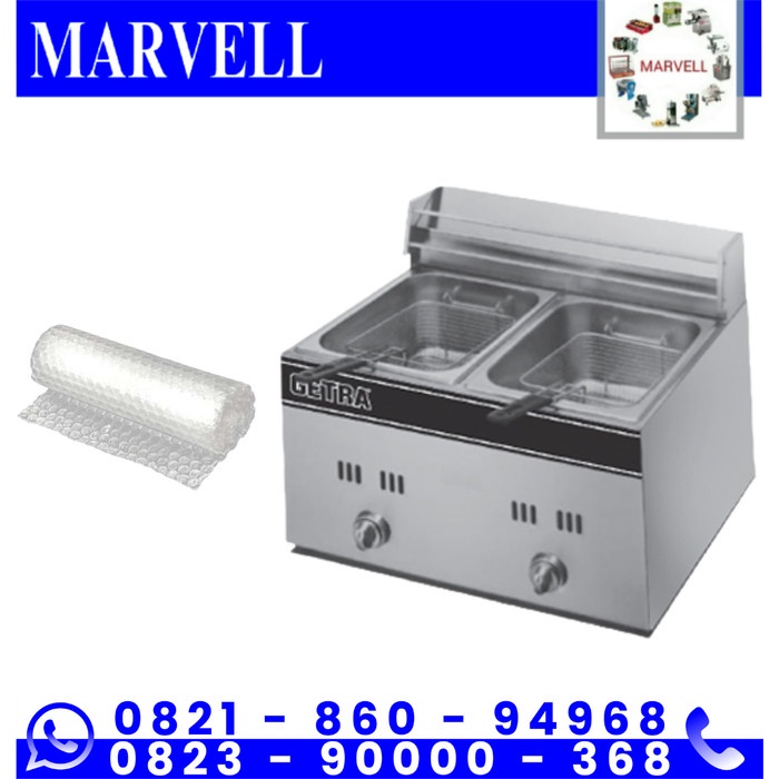 Fryer Deep Fryer Gas 2 Tank Penggorengan Gas Ayam Kentang Getra Gf-102G