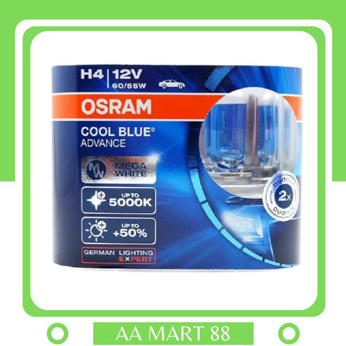 Lampu Bohlam Mobil OSRAM COOLBLUE / COOL BLUE ADVANCE / CBA H4
