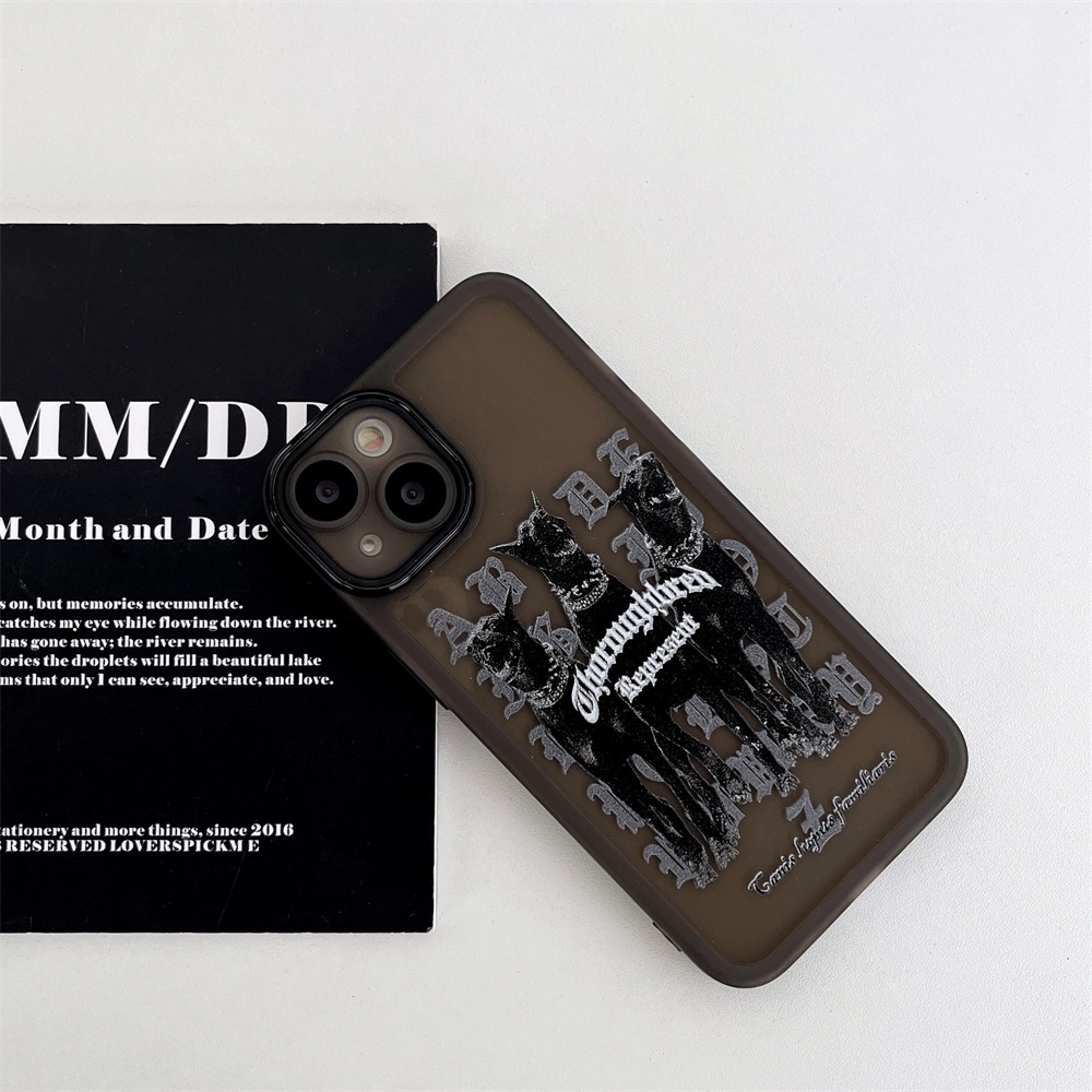 IPHONE  Punk Skull Dupin X Mewah Silikon Bening Case Bumper Untuk Iphone14 13 11 12 Pro Max Mini XR X XS Plus Plating Lembut Shockproof Cover