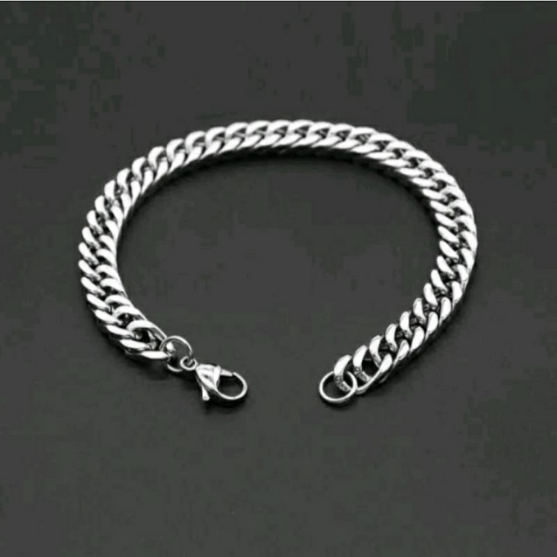 gelang titanium STAINLESS STEEL PRIA panjang 18cm