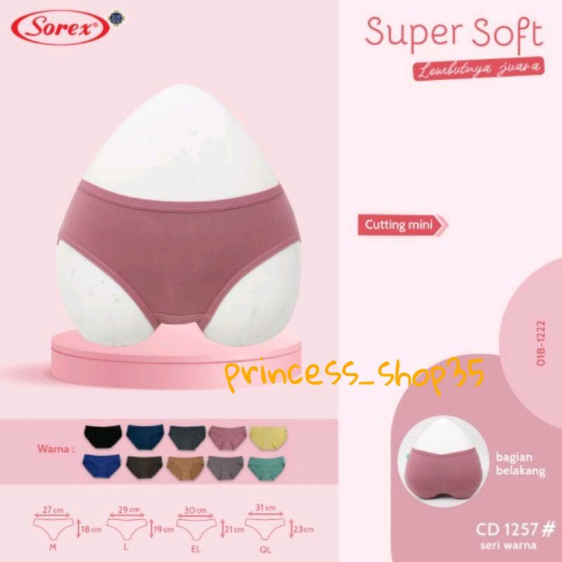 Celana Dalam Wanita Sorex Super Soft 1257 Cutting Mini Cd Wanita Sorex Super Soft 1257