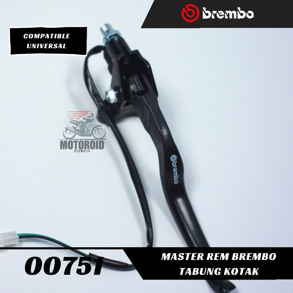 MASTER REM BRIMBO TABUNG KOTAK 12MM MODEL RCB UNIVERSAL BEAT MIO AEROX LEXI VIXION NINJA SONIC FU dll