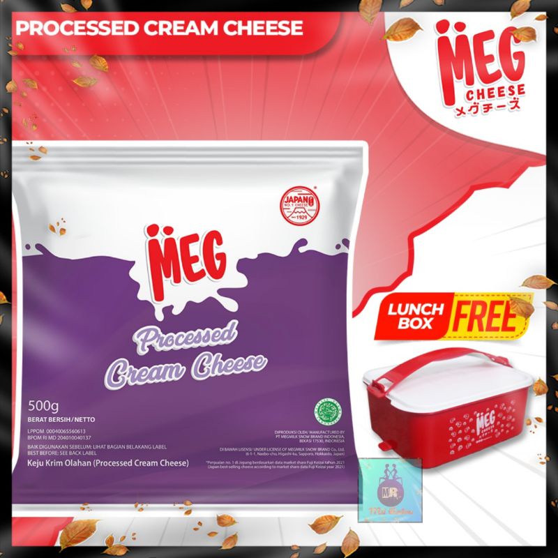 

MEG Processed Cream Cheese 500gr / Keju Krim Olahan - Free Gift Lunch Box